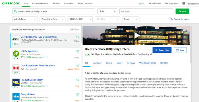glassdoor-700x360 UX design internship: Why get one and where to find the best options
