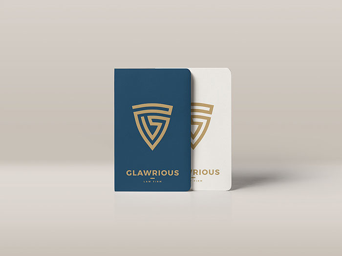 glawrious_notebooks-700x525 How to design law firm logos: 22 lawyer logo designs