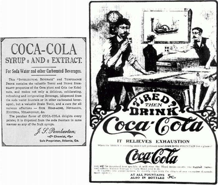 Coca-Cola-ad-circa-1886-700x597 The Coca-Cola Logo History, Colors, Font, and Meaning
