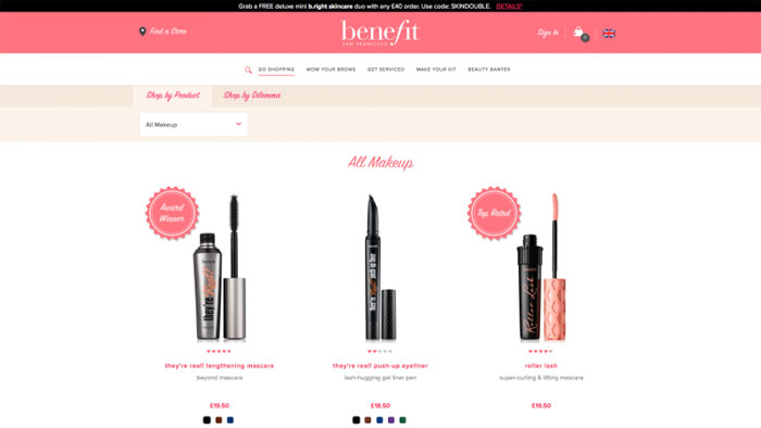 BENEFIT The best beauty websites you can find online (29 Examples)