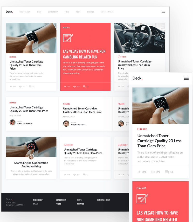 Deck-card-style-UI-kit The best dashboard UI kits and templates (Plus UI inspiration)