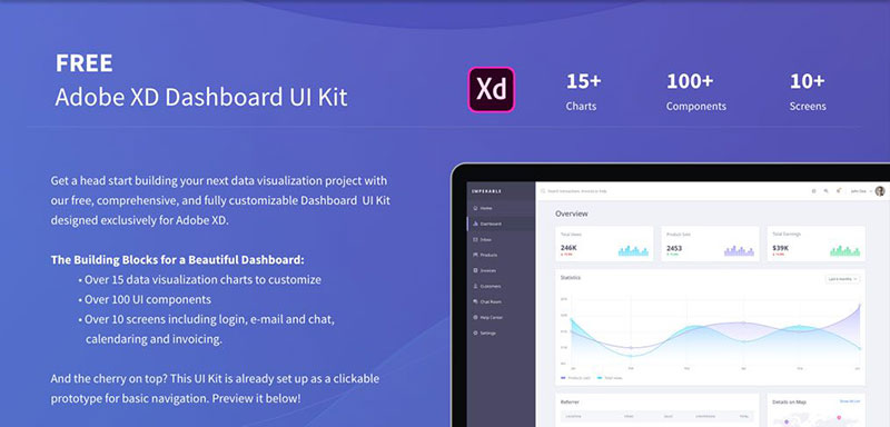 Free-Adobe-XD-Dashboard-UI-kit The best dashboard UI kits and templates (Plus UI inspiration)