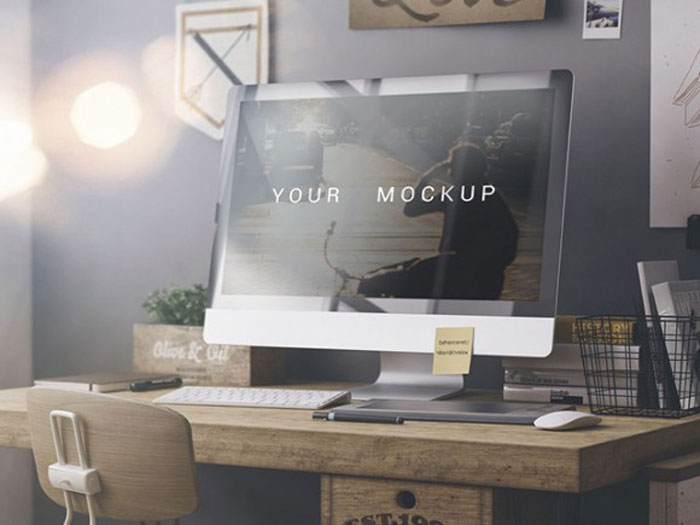 Photorealistic-computer-mockup Looking for a cool computer mockup? There are 20 templates in this article