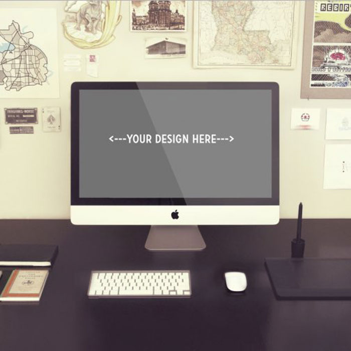 Vintage-imac Looking for a cool computer mockup? There are 20 templates in this article