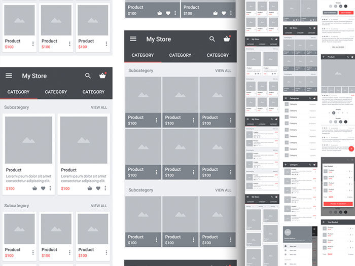 carbon-ui-kit-700x525 Get the best Sketch wireframe kit resources: Free and Premium