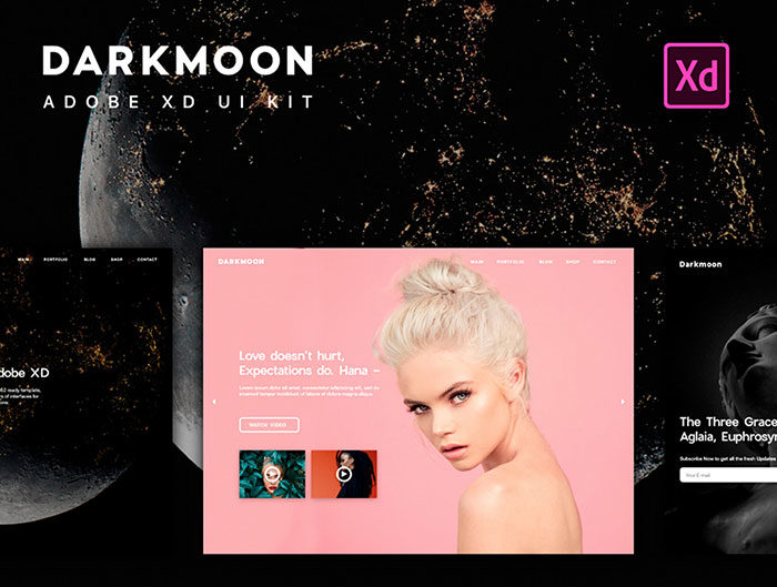darkmoon-700x529 The best Adobe XD UI kits: free and premium templates