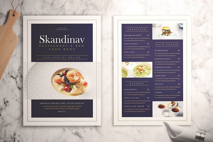 Download Restaurant menu mockup templates to use for your client work