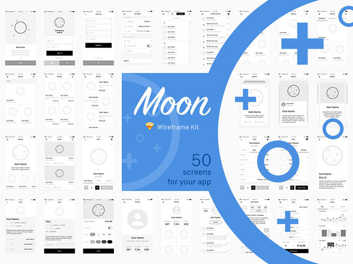 moon-wireframe-kit-700x525 Get the best Sketch wireframe kit resources: Free and Premium