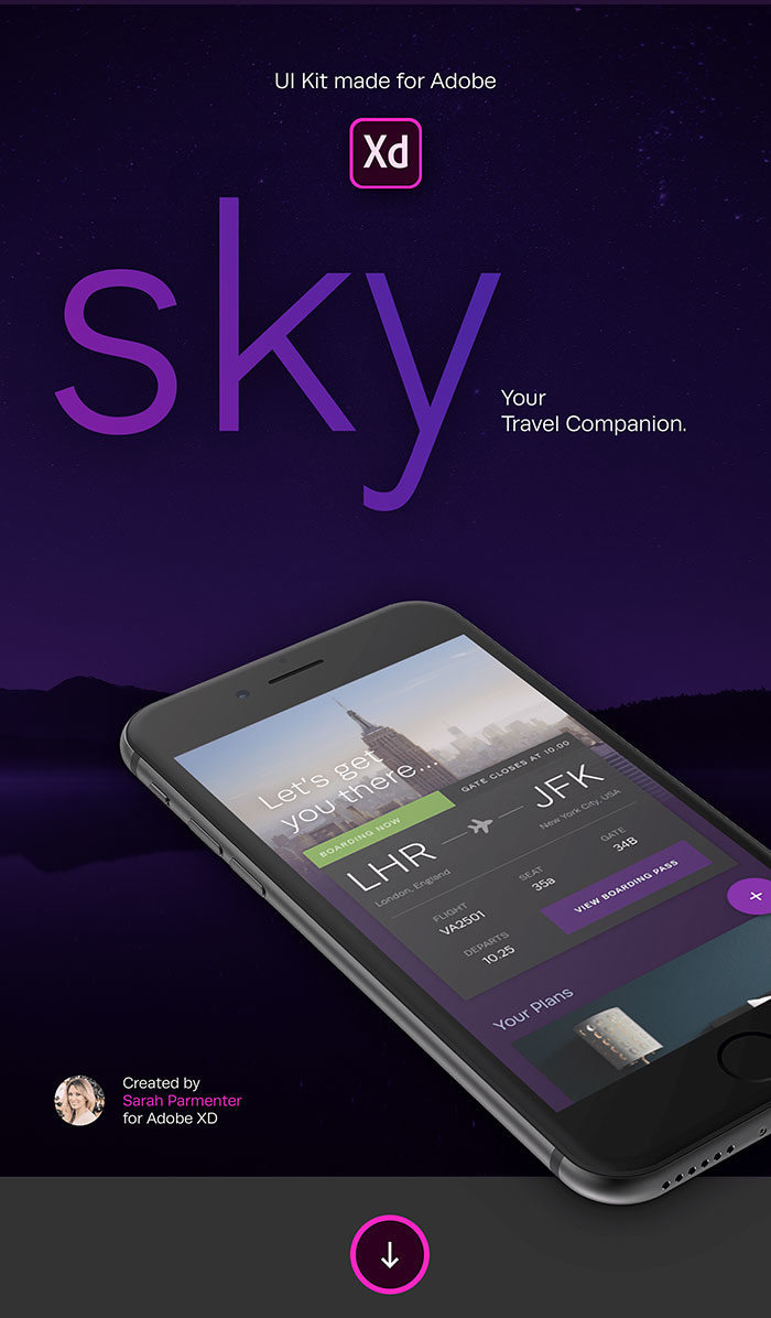 skytravel-700x1196 The best Adobe XD UI kits: free and premium templates