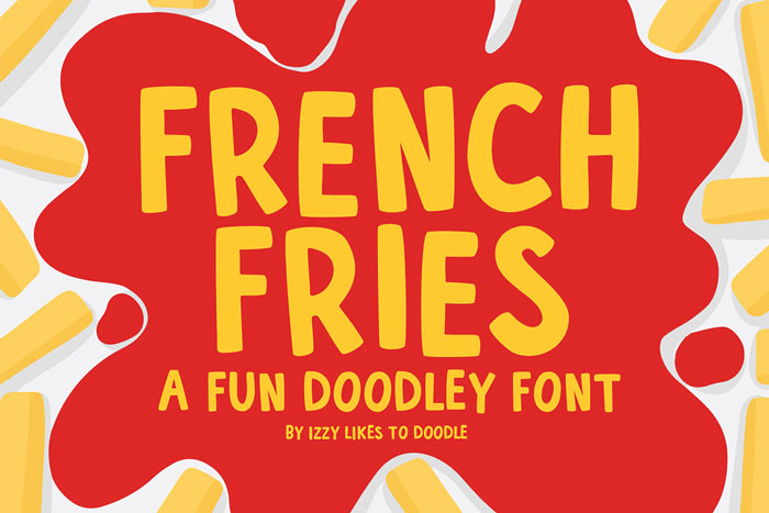 French-Fries A set of funny fonts you could use in neat design projects