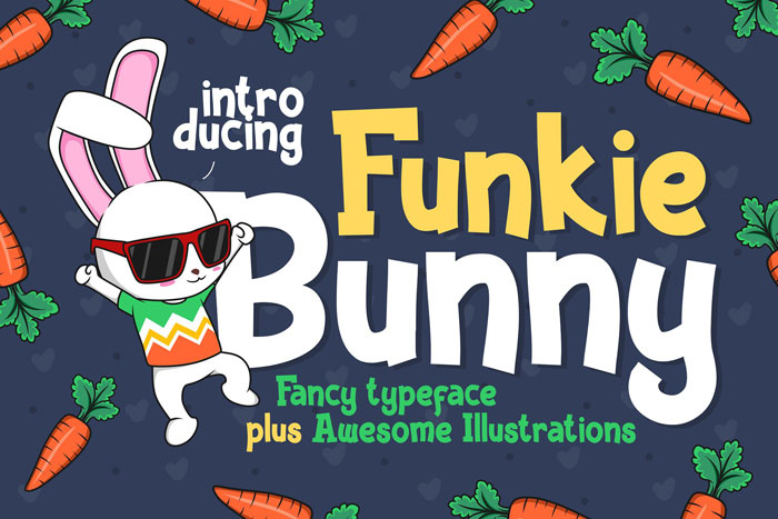 Funkie-bunny A set of funny fonts you could use in neat design projects
