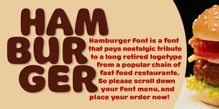 Hamburger A set of funny fonts you could use in neat design projects