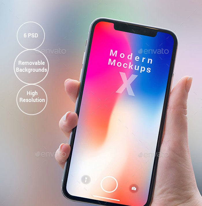 Iphone-X-Modern-Mockups-700x712 Hand holding iPhone mockup templates you can download now