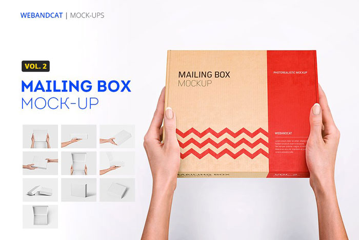 Mailing-boxes-mockup Awesome Box mockups to Download and Present Your Designs