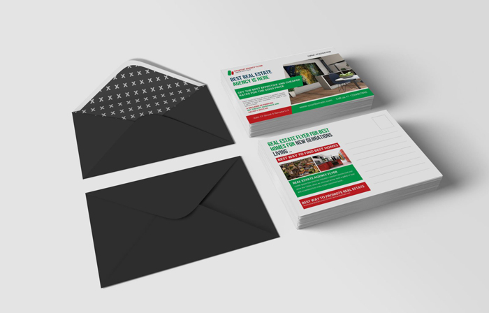 Real-estate-postcard Get a postcard mockup template out of this neat collection