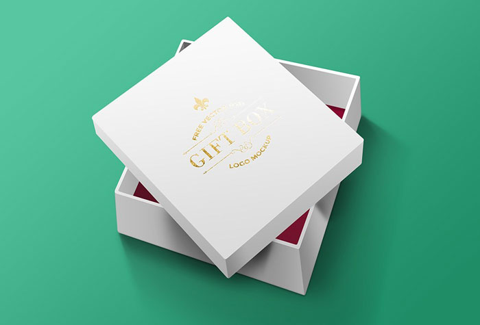Realistic-gift-box Awesome Box mockups to Download and Present Your Designs