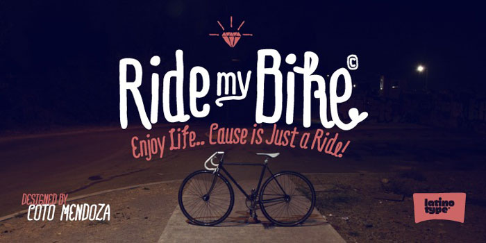 Ride-my-bike A set of funny fonts you could use in neat design projects