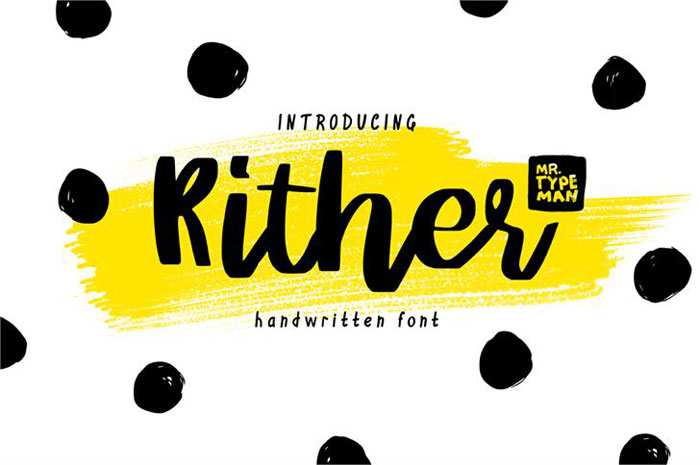 Rither-font A set of funny fonts you could use in neat design projects