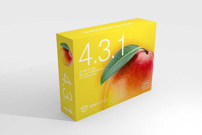Simple-3D-box Awesome Box mockups to Download and Present Your Designs