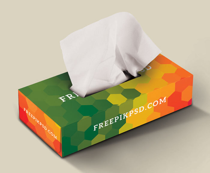 Tissue-box Awesome Box mockups to Download and Present Your Designs