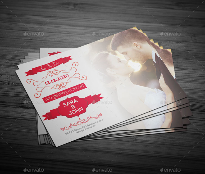Wedding-postcard Get a postcard mockup template out of this neat collection