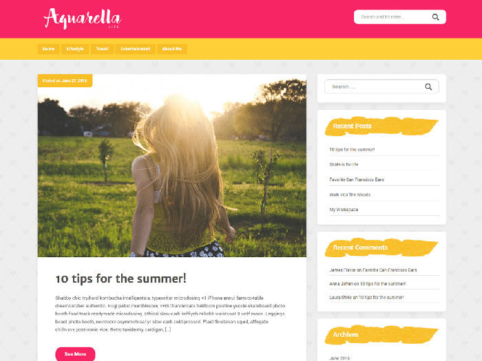 aquarilla-700x525 Free feminine WordPress themes you should check out