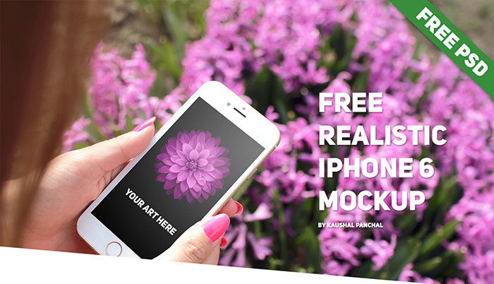 flowers-700x402 Hand holding iPhone mockup templates you can download now