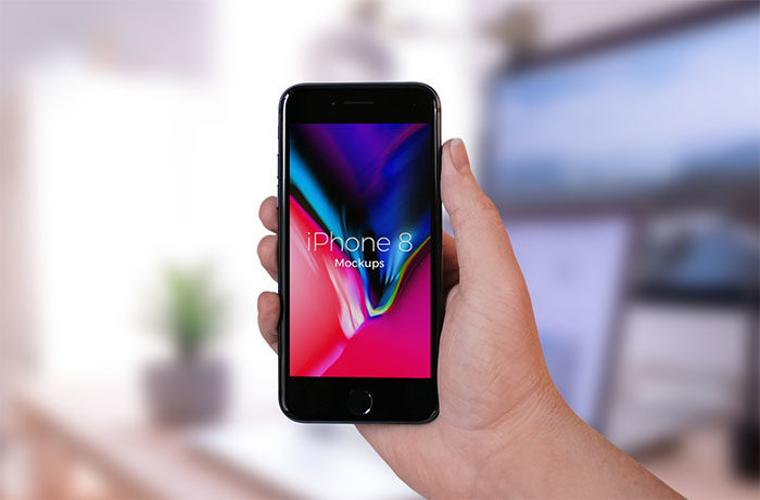 iphone8-700x461 Hand holding iPhone mockup templates you can download now
