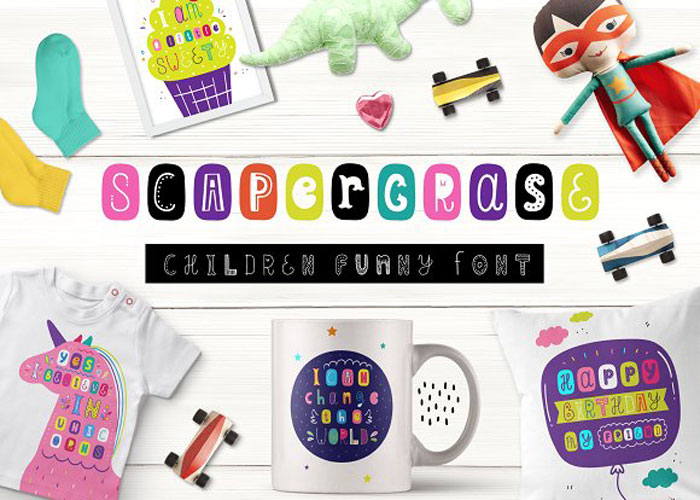 scapegrace-children-funny-font A set of funny fonts you could use in neat design projects