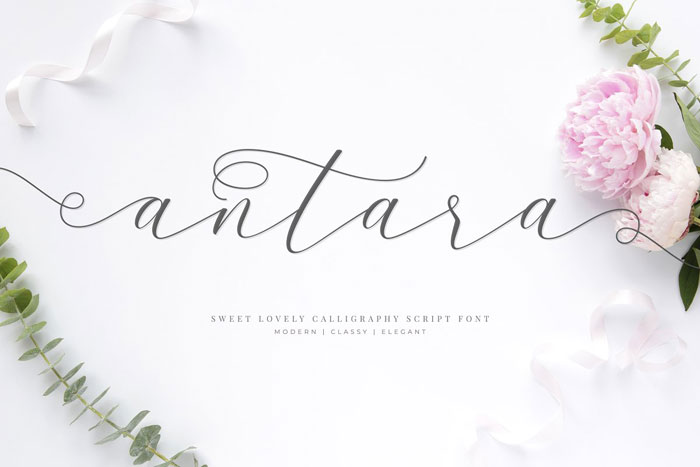 Antara Need some wedding fonts? Try these options for your print