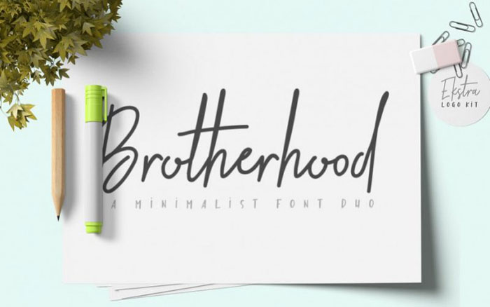 Brotherhood 27 Rustic Fonts For Creating Thematic Designs
