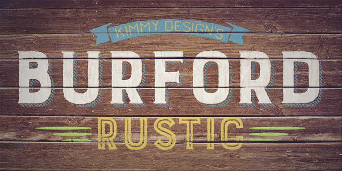 Burford-rustic An awesome set of rustic fonts: Download them from this article