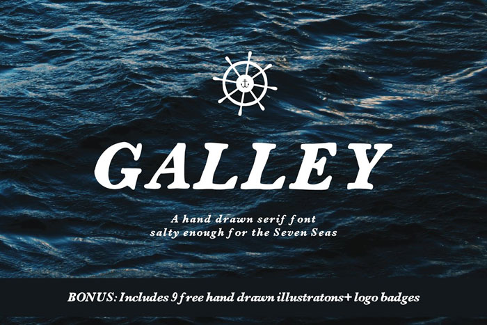 Galley Nautical fonts to create cool sailing themed designs