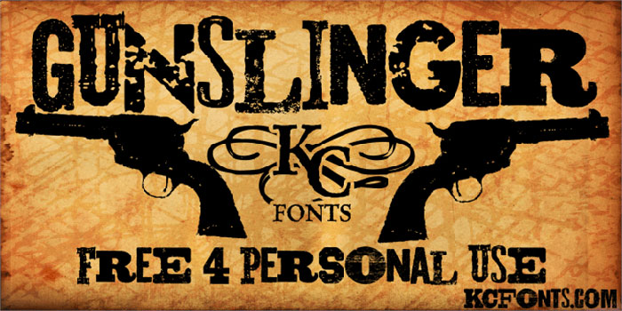 Gunslinger Classic western font examples you should check out now
