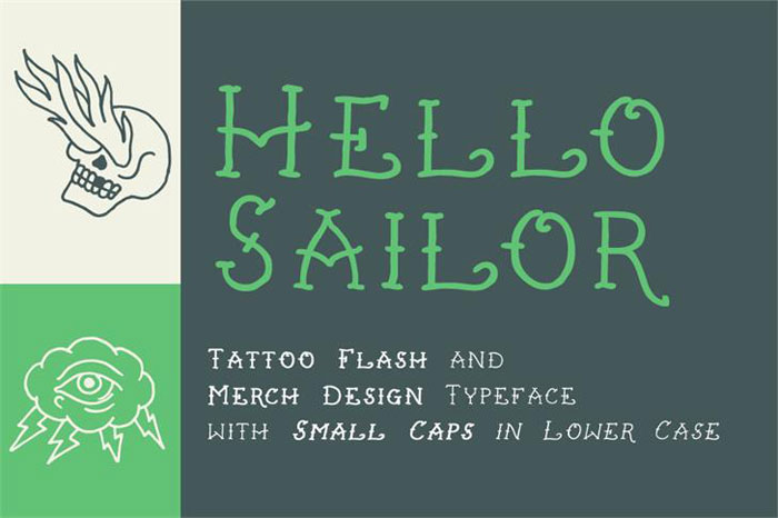 Hello-Sailor Nautical fonts to create cool sailing themed designs