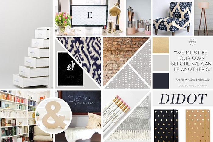 Home-Office-Mood-Board-700x467 Awesome Mood Board Templates For Designers