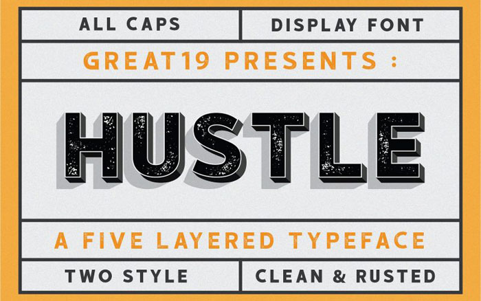 Hustle An awesome set of rustic fonts: Download them from this article