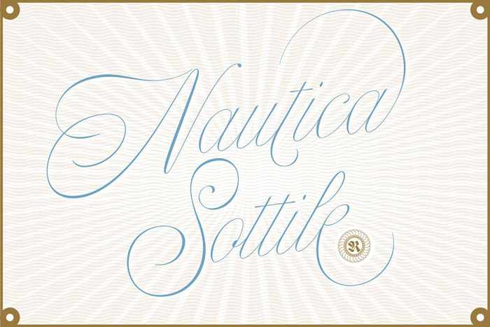 Nautica-Sottile 23 Nautical Fonts To Create Cool Sailing Themed Designs