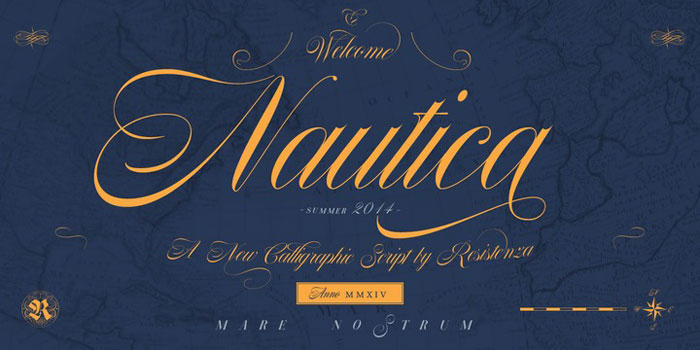 Nautica Nautical fonts to create cool sailing themed designs