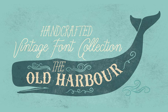 Old-harbour 23 Nautical Fonts To Create Cool Sailing Themed Designs