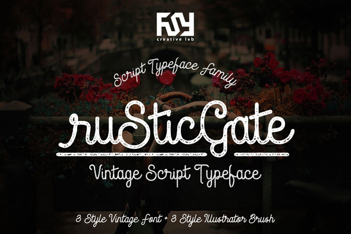 Rustic-gate-vintage An awesome set of rustic fonts: Download them from this article