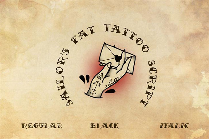 Sailor-tattoo Nautical fonts to create cool sailing themed designs