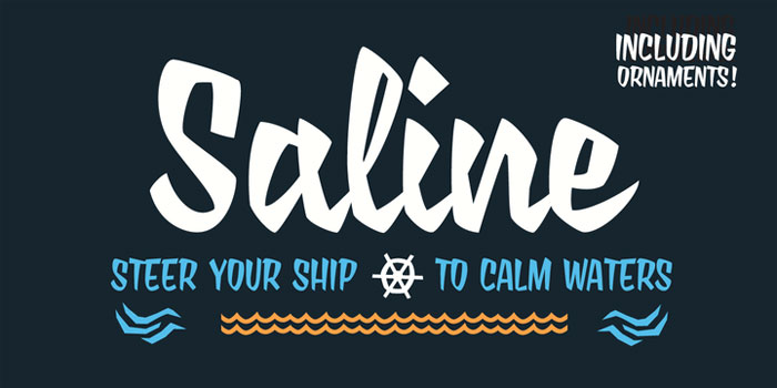 Saline Nautical fonts to create cool sailing themed designs
