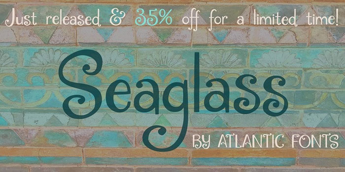 Seaglass Nautical fonts to create cool sailing themed designs