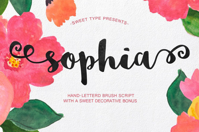 Sophia Try these pretty fonts for fun and sweet projects