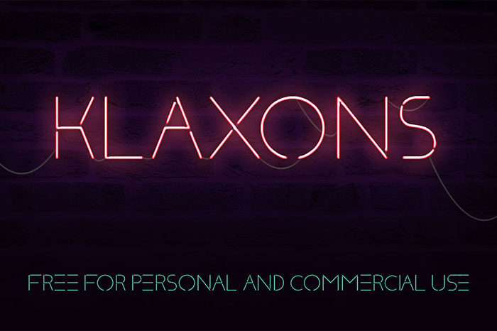 klaxons-700x466 Cool neon font examples you should have