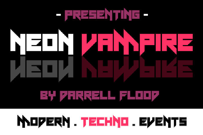 neon-vampire-700x467 Cool neon font examples you should have
