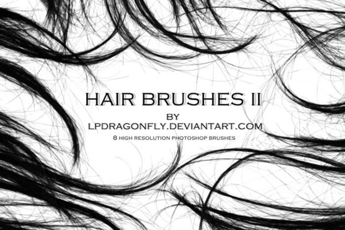 8-High-resolution-hair-brushes-700x467 Photoshop hair brushes you can download (Free and premium options)