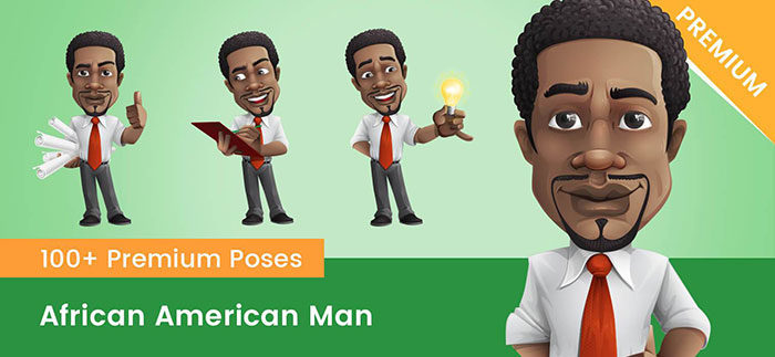 African-American-Man-Vector-700x323 Vector people designs you should download or your projects