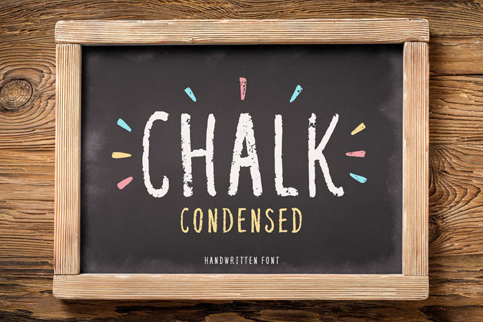 Chalk-Condensed Chalkboard font collection: Check out these cool looking fonts